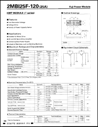 Click here to download 2MBI25F120 Datasheet