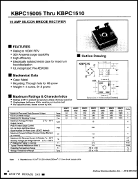 Click here to download KBPC15-005 Datasheet