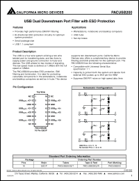 Click here to download PACUSB200 Datasheet