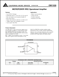 Click here to download CMV1020 Datasheet
