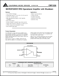 Click here to download CMV1036 Datasheet