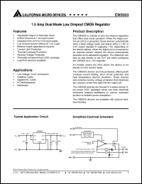 Click here to download CM3003-25SA Datasheet