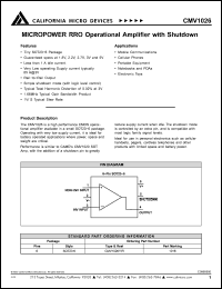 Click here to download CMV1026 Datasheet