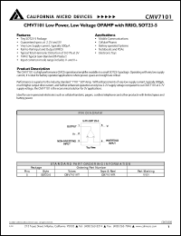 Click here to download CMV7101 Datasheet