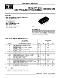 Click here to download NESG2021M16 Datasheet