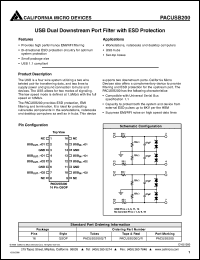 Click here to download PACUSB200QT Datasheet