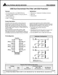 Click here to download PACUSB200QR Datasheet