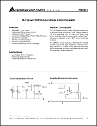 Click here to download CM3001-13MA Datasheet
