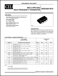 Click here to download NESG2021M16-T3-A Datasheet