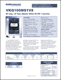 Click here to download VKQ100MS1V8 Datasheet