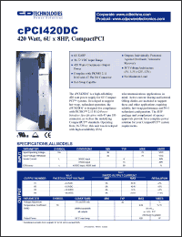 Click here to download cPCI420 Datasheet