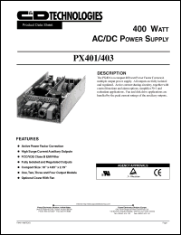 Click here to download PX401/403-U4D Datasheet