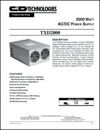 Click here to download TXD2000MHBFLLNH Datasheet
