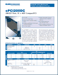 Click here to download CPCI200 Datasheet