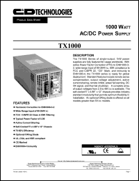 Click here to download TX1000 Datasheet