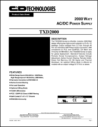 Click here to download TXD2000 Datasheet