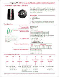 Click here to download LPW472M1CO25V-W Datasheet