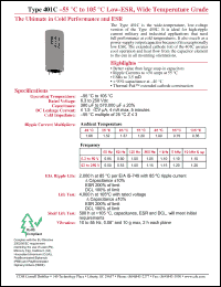 Click here to download 401C104M020EJ8 Datasheet