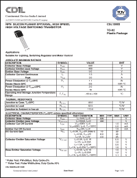 Click here to download CSL13003 Datasheet