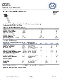 Click here to download CSD1616L Datasheet