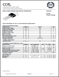 Click here to download CSD1025 Datasheet