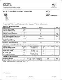 Click here to download BF173 Datasheet