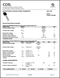 Click here to download CSC1740S Datasheet