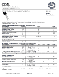 Click here to download CSC1815 Datasheet