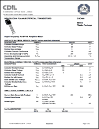 Click here to download CSC460B Datasheet