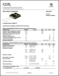 Click here to download CSD1047 Datasheet