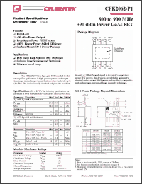 Click here to download CFK2062-P1-000T Datasheet