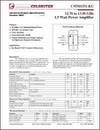 Click here to download CMM1331-KU Datasheet