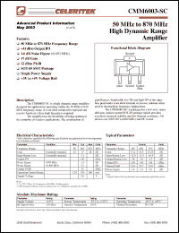 Click here to download CMM6003 Datasheet