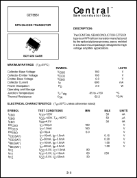 Click here to download CZT5551 Datasheet