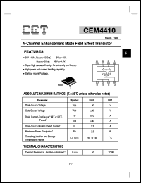 Click here to download CEM4410 Datasheet