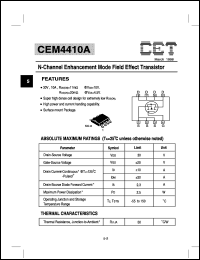 Click here to download CEM4410A Datasheet