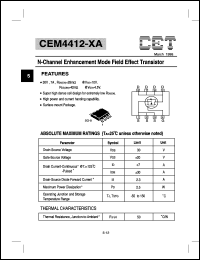 Click here to download CEM4412-XA Datasheet