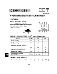 Click here to download CEM4412S1 Datasheet