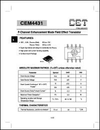 Click here to download CEM4431 Datasheet