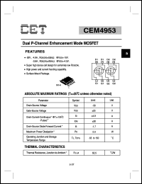 Click here to download CEM4953 Datasheet