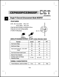 Click here to download CEB6020P Datasheet