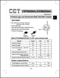 Click here to download CEB6030AL Datasheet