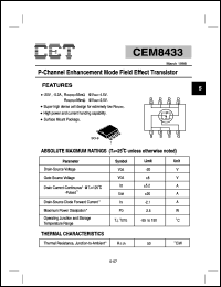 Click here to download CEM8433 Datasheet