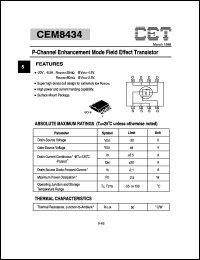 Click here to download CEM8434 Datasheet