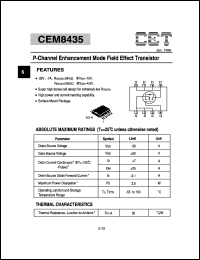 Click here to download CEM8435 Datasheet