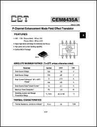 Click here to download CEM8435A Datasheet