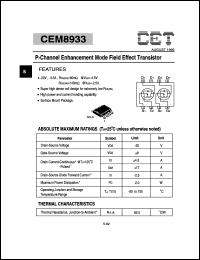 Click here to download CEM8933 Datasheet