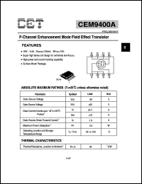 Click here to download CEM9400A Datasheet