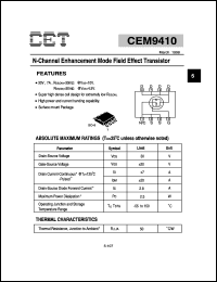 Click here to download CEM9410 Datasheet