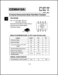 Click here to download CEM9410A Datasheet